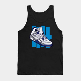 AJ 4 Retro Midnight Navy Sneaker Tank Top